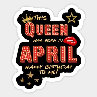 April Birthday Gift Sticker